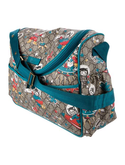 gucci supreme diaper bag cats and rocketships|GG Supreme medium diaper bag .